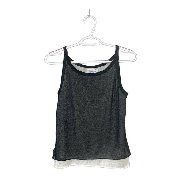 Lord & Taylor Black & White cami blouse top Size medium - Picture 1 of 12